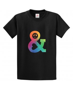 Love And Peace Classic Unisex Kids and Adults T-Shirt